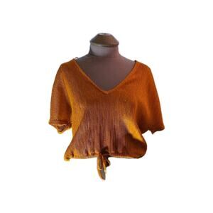 zara trafaluc Size S Cropped V Neck Blouse